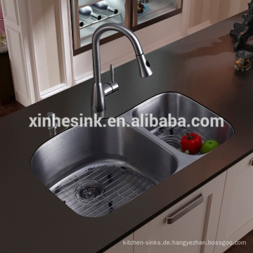 Edelstahl Undermount Kitchen Sink mit Doppelschüssel, Ameiran 60/40 Undermount Spülbecken mit cUPC